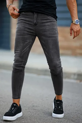 Vista 6 de GINGTTO - Jeans rasgados, elásticos y ajustados para hombre