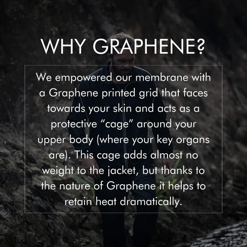 Vista 4 de GRAPHENE-X Nomad(e) Chaqueta ultraligera. Impermeable, transpirable, resistente a la abrasión, membrana integrada de grafeno., Multi