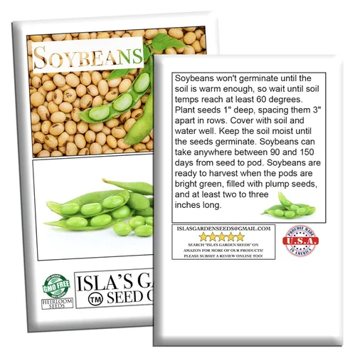 Vista 7 de Semillas de soja (Glycine max) – Más de 25 semillas sin OMG y reliquias de Isla's Garden Seeds, frijoles comestibles nutritivos para cultivo