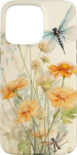 Vista 31 de Cute Vintage Illustration Daisy Flowers Dandelion Dragonfly Case for iPhone 17