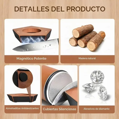 Vista 8 de Kit de afilador de cuchillos rodantes con disco de diamante y cerámica