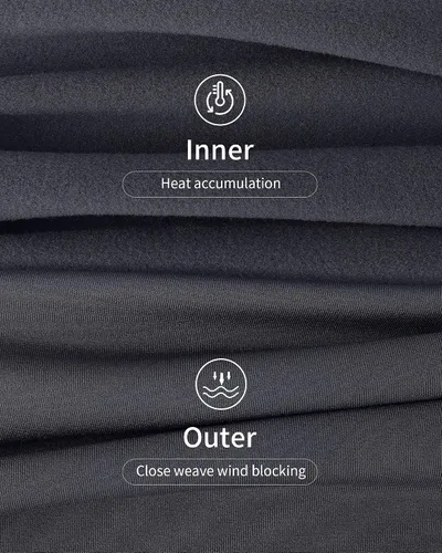 Vista 3 de WEERTI Ropa interior térmica para hombre, capa base de tela polar con forro polar