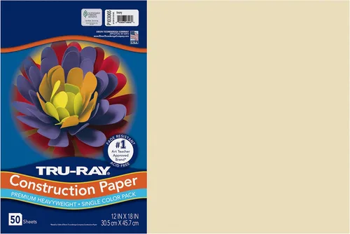 Vista 10 de Tru-Ray Papel de Construcción 9x12 Almendra