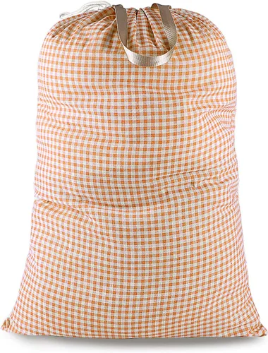 Vista 20 de Bolsa de lavandería extra grande con cordón y asa, bolsa de ropa sucia de viaje resistente para lavandería y hogar, forro duradero para cesta