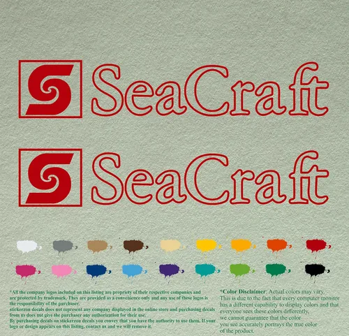 Vista 14 de SeaCraft Calcomanías de repuesto compatibles con Sea Craft, calcomanías de vinilo para barcos con motor fuera de borda, juego de 2