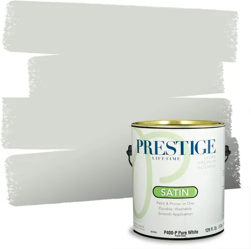 Vista 159 de PRESTIGE Paints - Pintura interior e imprimación en uno, 1 galón, cáscara de huevo, pimienta envejecida