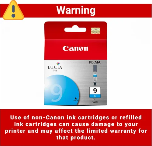 Vista 3 de Canon Depósito de tinta cian original PGI-9, compatible con impresoras Pro9500, Pro9500 Mark II, MX7600 e IX7000