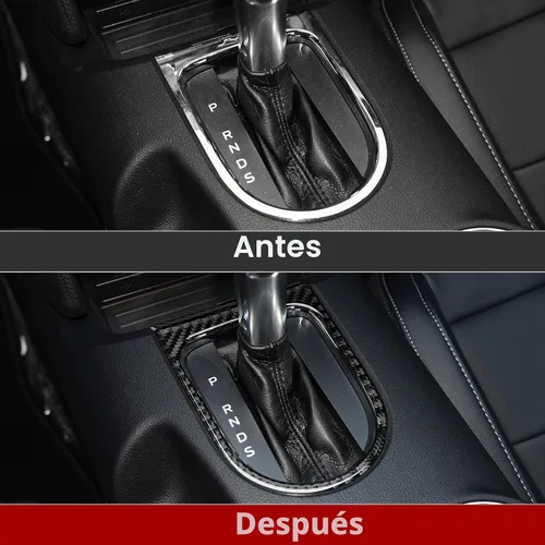 Vista 3 de Adhesivo de vinilo de fibra de carbono para panel de marco de engranajes para Ford Mustang 2015, 2016, 2017, 2018, 2019, 2020, 2021, 2022, 2023