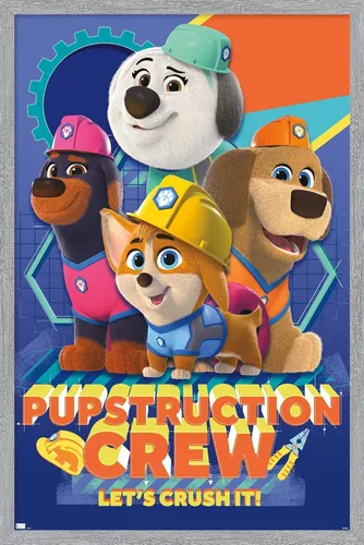 Vista 16 de Disney Pupstruction - Póster de pared de grupo, 34 pulgadas de largo x 22.4 pulgadas de ancho, versión enmarcada de caoba