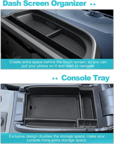 Vista 3 de CDEFG 2 unidades para Ford Bronco Sport 2025 2026 Organizador de consola central para tablero 2025 2026 Ford Bronco Sport 13.2 pulgadas pantalla