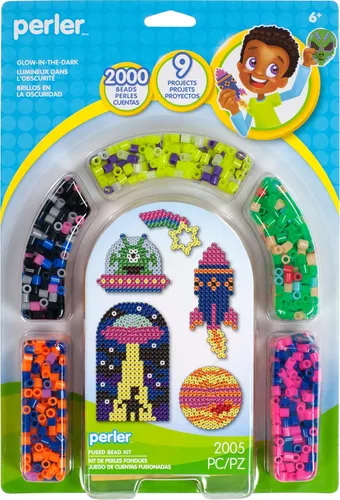 Vista 6 de Perler Beads - Kit de actividades de cuentas de fusibles para manualidades infantiles, 2004 piezas