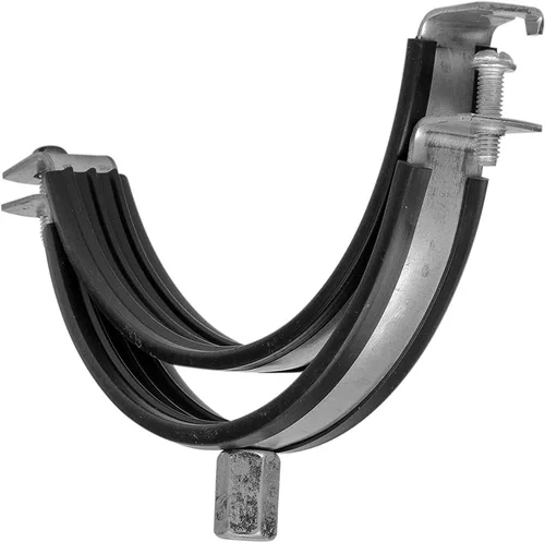 Vista 9 de Colgador de tubo galvanizado de 3 pulgadas con goma - Abrazadera de montaje de conducto - Soportes de tubo de PVC - Abrazaderas de tubo de metal