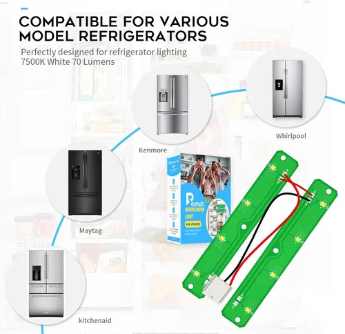 Vista 5 de Nueva actualización W11042554 refrigeradores LED módulo de luz tablero compatible con Whirlpool Maytag Amana refrigerador reemplaza W11527432