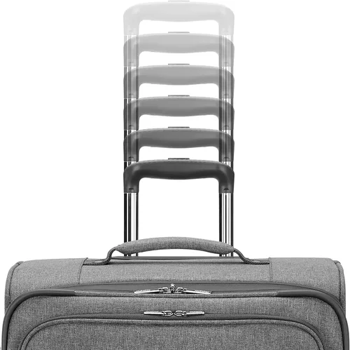 Vista 5 de AMERICAN TOURISTER Whim Softside - Maleta expandible con ruedas giratorias, Gris (Dove Grey), Juego de 2 piezas (maleta de manomediana), Whim