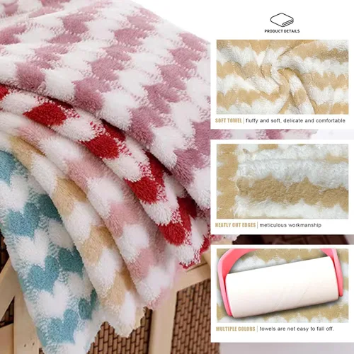 Vista 3 de Paquete de 10 paños de microfibra con forma de corazón para lavar la cara, toallas de limpieza altamente absorbentes, trapos de microfibra