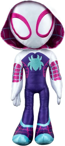 Vista 7 de Marvel Spidey and His Amazing Friends - Cuenta con revelación de héroe secreto de Spidey de peluche - Peluche de 12 pulgadas con sonidos - Juguetes