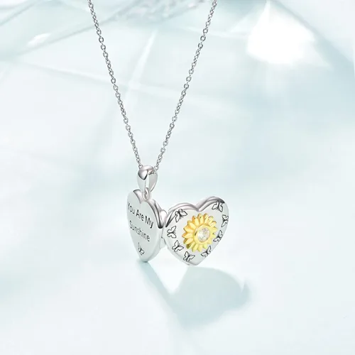 Vista 4 de Dreamboat Locket Necklace 925 Sterling Silver Photo Heart Locket Necklace Hold Picture Locket Memorial Jewelry Gifts for Mom Daughter Wife Women