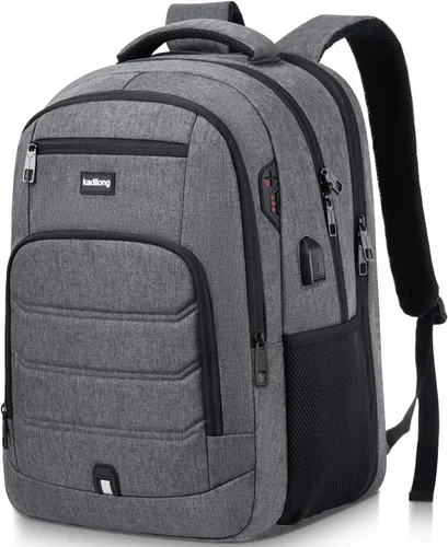 Vista 12 de kadilong Mochila para laptop para hombre, mochila escolar para adolescentes, niños, viajes de negocios, bolsa antirrobo con puerto de carga USB