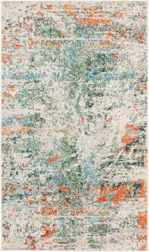 Vista 14 de SAFAVIEH Madison Collection - Alfombra decorativa de 2 pies 2 pulgadas x 4 pies, color crema y naranja, diseño abstracto moderno, no desprende