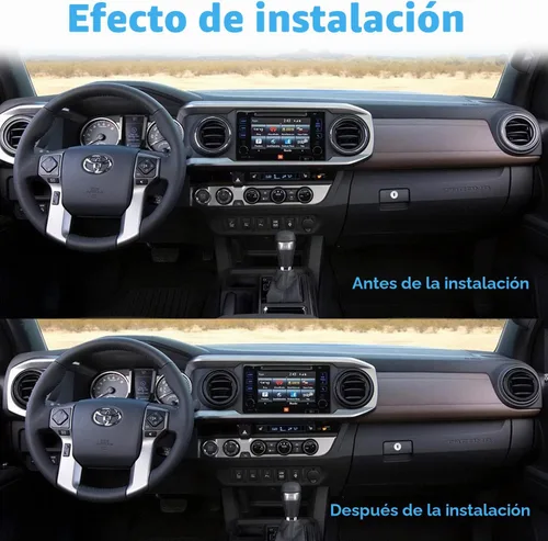 Vista 2 de Anillos de decoración de ventilación exterior de CA para Toyota Tacoma, salpicadero, aire acondicionado, salida de aire, cubierta de ventilación
