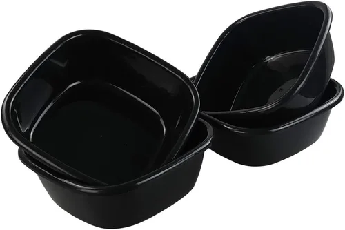 Vista 8 de Kekow Paquete de 4 bandejas pequeñas para lavabo, 8 cuartos de galón de color negro