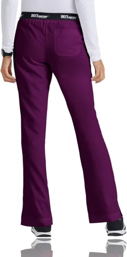Vista 2 de Pantalón de uniforme médico estilo Grey's Anatomy con 3 bolsillos, para mujer - pantalón médico con ajuste moderno.