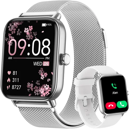Vista 12 de Smart Watches for Women, 1.85" Alexa Smart Watch for Android Phones/iPhones Blush Pink-Pink