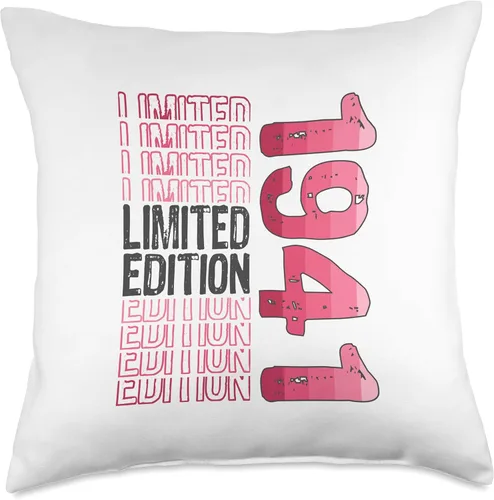 Vista 4 de Limited Edition Vintage Retro Birth Year 1941 Throw Pillow