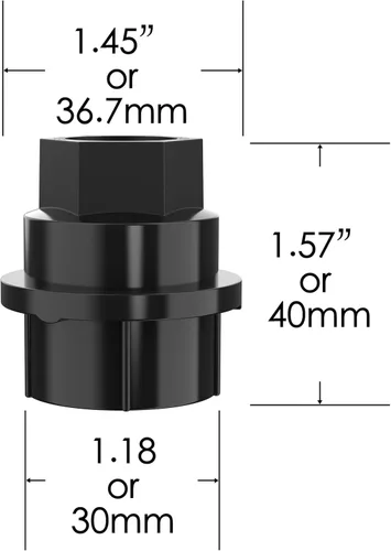 Vista 7 de Cubiertas negras para tuercas de rueda para Chevrolet GMC Parte # 15646250 (paquete de 12)