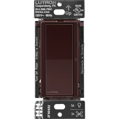Vista 23 de Lutron Claro Interruptor de luz inteligente para iluminación Caseta, para luces LED, ventiladores, 5 amperios, un solo polo/3 vías, se requiere Negro