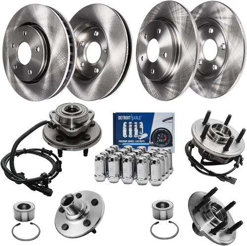 Vista 44 de Detroit Axle - Rotores de freno para Nissan NV2500 NV3500 NV1500 NV1500 2012-2021, repuesto de rotores de freno de disco: rotor delantero de 14.17