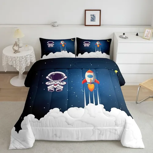 Vista 15 de Betta - Juego de ropa de cama de peces siameses coloridos de lucha contra el agua, juego de edredón de animales submarinos para niños y adultos