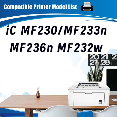 Vista 2 de Para cartuchos de tóner Canon Mf230 MF-230 funciona con IC MF230 MF233n MF236n MF232w MF-230 (2 negros)
