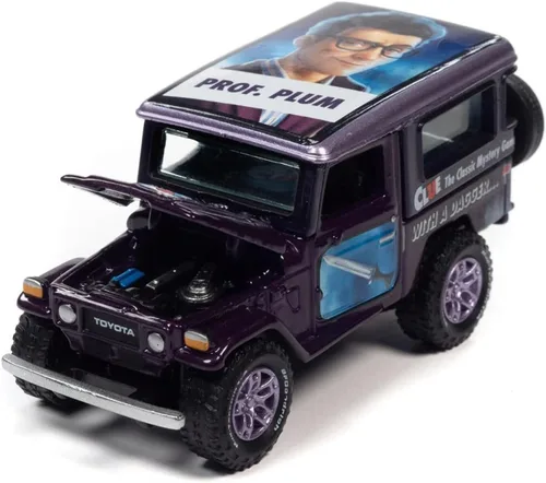 Vista 2 de MINI 1/64 Johnny Lightning 1980 Toyota Land Cruiser CLUE Púrpura