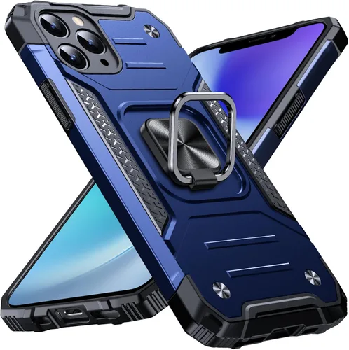 Vista 103 de Anqrp Funda resistente para iPhone 6/7/8/SE/SE2 con soporte de anillo mejorado y agarre, grado militar, a prueba de golpes, resistente y robusta