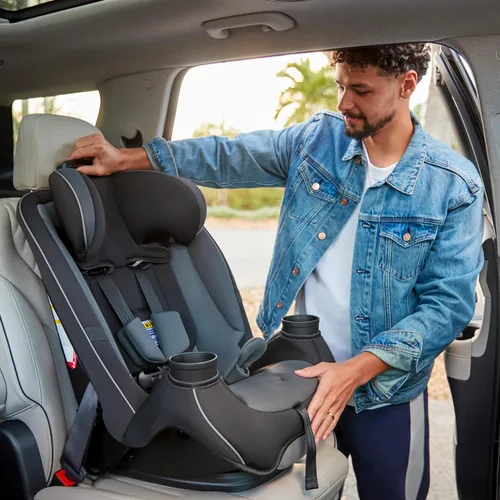 Vista 12 de Safety 1st Grow and Go Asiento de coche convertible todo en uno delgado, orientado hacia atrás, de 2.3-18 kg, orientado hacia adelante (14–29 kg)