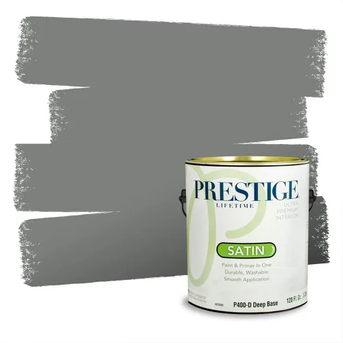 Vista 211 de Prestige Paints - Pintura exterior e imprimación en uno, 1 galón, plano, compatibilidad comparable con el color menta «Whipped Mint» de Behr