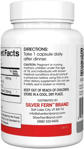 Vista 4 de Silver Fern Regularidad Suplemento Digestivo Cápsulas Marca 1 Bottle = 30 Capsules = 30 Day Supply - Mucosave FG