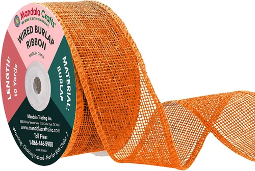 Vista 104 de Mandala Crafts Cinta de arpillera negra de 1.5 pulgadas de ancho para manualidades, rollo de 20 yardas de cinta rústica de arpillera para coronas