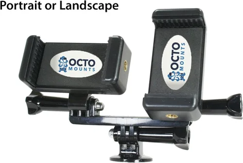 Vista 5 de OCTO MOUNT Estabilizador de mano de dispositivo dual para teléfono celular o cámara GoPro. Compatible con iPhones, Samsung Galaxy, HTC, etc.