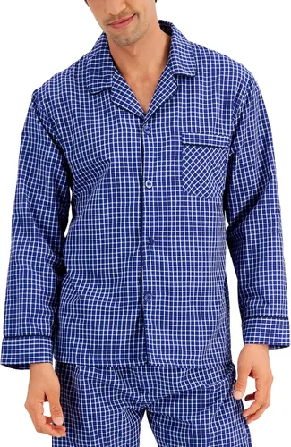 Vista 3 de Hanes Men's Long Sleeve Plain Weave Pajama Set