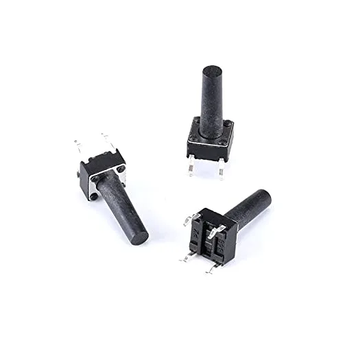 Vista 3 de 100 unids/lote 0.236x0.236x0.591 in 4PIN táctil táctil micro interruptor botón táctil botón de reinicio automático 260.433 in teclas botón DIP
