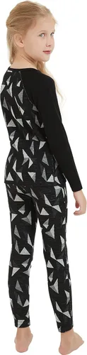 Vista 3 de Adeptwool Conjunto de capa base de lana merino para niñas y niños, ropa interior térmica