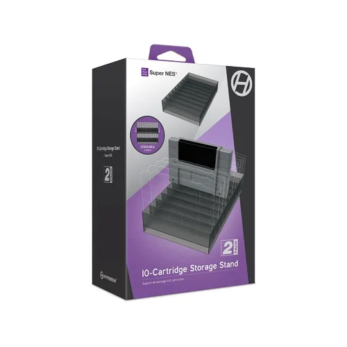 Vista 2 de Hyperkin 10-Cartridge Storage Stand for SNES (2 Pack)
