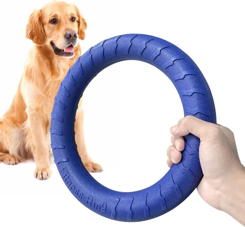 Vista 8 de Disco Volador Flotante Duradero Indestructible para Perros Grandes, Juguetes de Anillo para Masticadores, Piscina, Natación, Lanzamiento, Atrapar