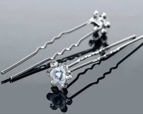 Vista 5 de Vpang 20 horquillas para el cabello de cristal con diamantes de imitación para boda, accesorios decorativos para el cabello para mujer, accesorios