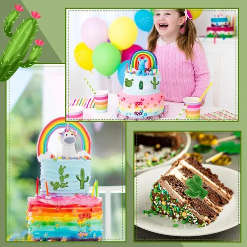 Vista 3 de Geiserailie Molde de silicona para fondant de cactus de 3 piezas