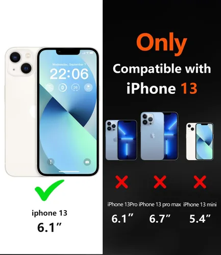 Vista 2 de Diverbox Funda para iPhone 13 [compatible con MagSafe] [con protector de pantalla] [a prueba de golpes] [a prueba de caídas] Funda de protección