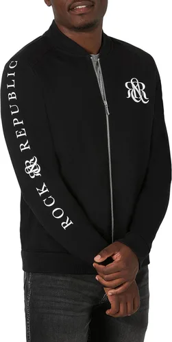 Vista 3 de Rock & Republic Chaqueta de felpa francesa con cremallera para hombre