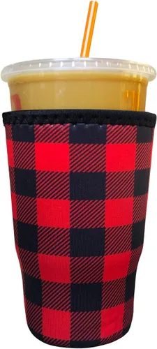 Vista 88 de Funda Koverz para café helado, funda aislante de neopreno para taza, se ajusta a una taza de café de 32 Oz., lavable y reutilizable, accesorios